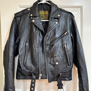 GORGEOUS VINTAGE HUDSON LEATHER MOTO JACKET